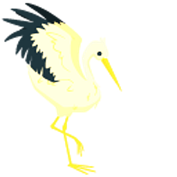 Stork Yellow Black Arrow Cursor