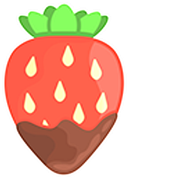 Strawberry with Chocolate Hand Cursor