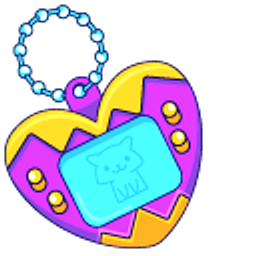 Tamagotchi Purple Blue Arrow Cursor