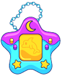 Tamagotchi Purple Blue Hand Cursor