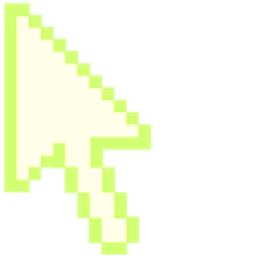 Tea Green Pixel Arrow Cursor