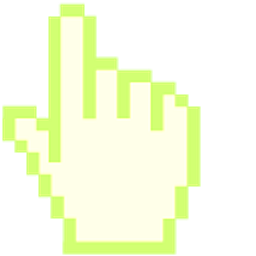 Tea Green Pixel Hand Cursor