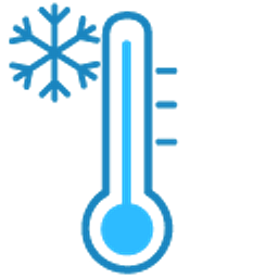 Temperature Blue Thermometer Hand Cursor