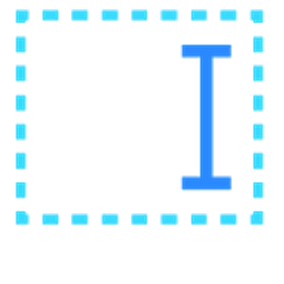 Text Input Blue Hand Cursor
