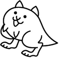 The Battle Cats Lizard Cat and Dragon Cat White Arrow Cursor