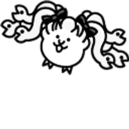 The Battle Cats Medusa Cat and Twintail Medusa Cat Hand Cursor
