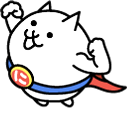 The Battle Cats Mighty Cat and Super Cat White Arrow Cursor