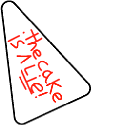 The Cake is a Lie Meme Red Arrow Cursor
