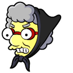 The Simpsons Nana Sophie Mussolini Yellow Grey Hand Cursor