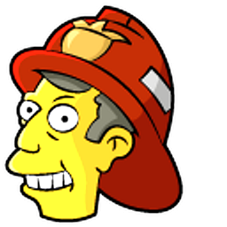 The Simpsons Skinner Fireman Yellow Hand Cursor