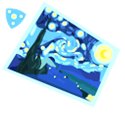 The Starry Night Vincent van Gogh Blue Arrow Cursor