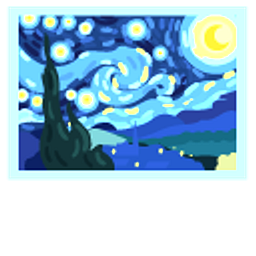 The Starry Night Vincent van Gogh Blue Hand Cursor