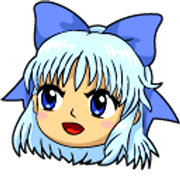 Touhou Project Cirno and Flowers Blue Hand Cursor