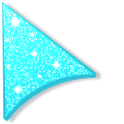 Turquoise Glitter Blue Arrow Cursor