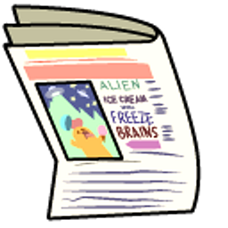 Unikitty! Green Dad News Paper Arrow Cursor