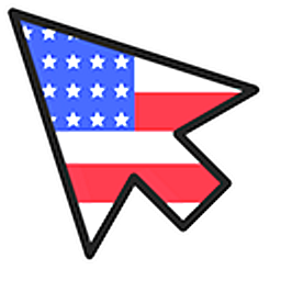United States of America Flag Arrow Cursor
