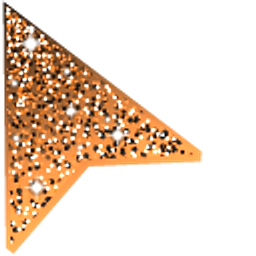 UT Orange Glitter Arrow Cursor