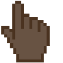 Van Dyke Pixel Brown Hand Cursor