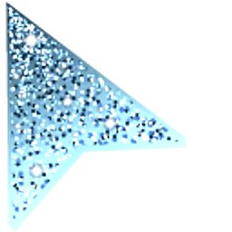 Vista Blue Glitter Arrow Cursor