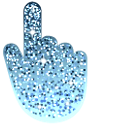 Vista Blue Glitter Hand Cursor