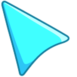 Vivid Sky Blue Arrow Cursor
