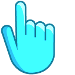 Vivid Sky Blue Hand Cursor