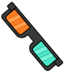 VSCO Girl 3D Glasses and Tamagotchi Orange Teal Arrow Cursor