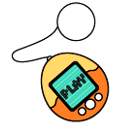 VSCO Girl 3D Glasses and Tamagotchi Orange Teal Hand Cursor