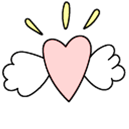 VSCO Girl Balloon and Heart with Wings Pink Hand Cursor