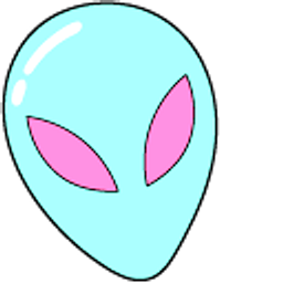 VSCO Girl Blue Alien and Hand Blue Hand Cursor