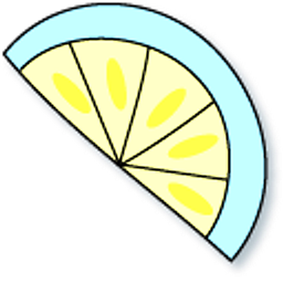 VSCO Girl Blue Flower and Slice of Lemon Blue Arrow Cursor