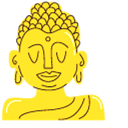 VSCO Girl Buddha and Lotus Golden Hand Cursor