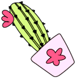 VSCO Girl Cactus Flower Green Pink Arrow Cursor