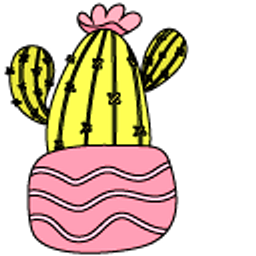 VSCO Girl Cactus Flower Green Pink Hand Cursor