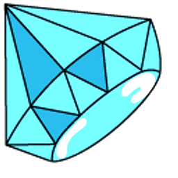 VSCO Girl Diamond and Heart Blue Arrow Cursor