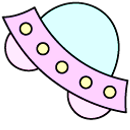 VSCO Girl Green Alien and UFO Purple Pink Arrow Cursor
