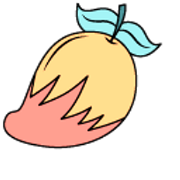 VSCO Girl Mango and SPF Cream Pink Orange Hand Cursor