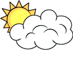 VSCO Girl Moon and Sun Behind a Cloud Orange White Hand Cursor