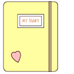 VSCO Girl My Diary and Pencil Yellow Hand Cursor