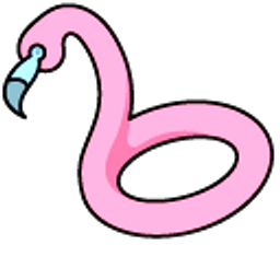 VSCO Girl Pink Flamingo Rubber Ring and Ball Arrow Cursor