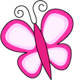 VSCO Girl Pink Heart and Butterfly Hand Cursor