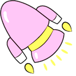VSCO Girl Pink Rocket and Planet Arrow Cursor