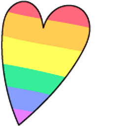 VSCO Girl Rainbow Clouds and Heart Hand Cursor