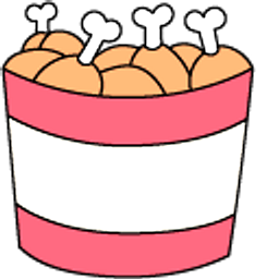 VSCO Girl Red Chicken Bucket and Drink Hand Cursor