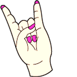 VSCO Girl Rock Sign and Pink Headphones Arrow Cursor