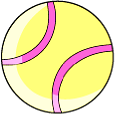 VSCO Girl Tennis Ball and Tennis Racket Yellow Pink Hand Cursor