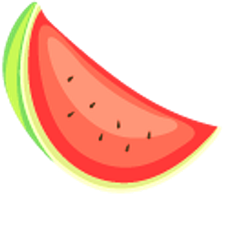 Watermelon and a Slice Green and Red Arrow Cursor
