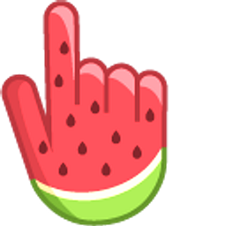 Watermelon Red Hand Cursor