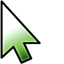 White Flower Green Stem Gradient Arrow Cursor