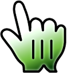 White Flower Green Stem Gradient Hand Cursor